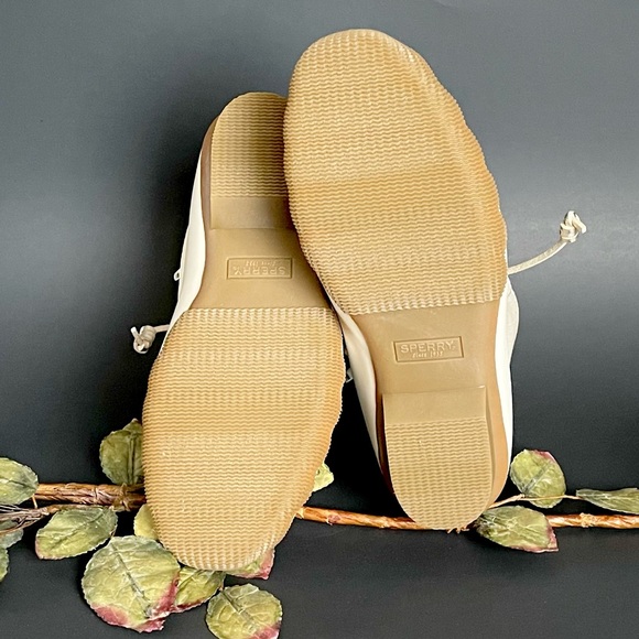 Sperry Girls Saltwater Ivory Sparkle Duck Boots NWB Size 3 - Picture 9 of 10